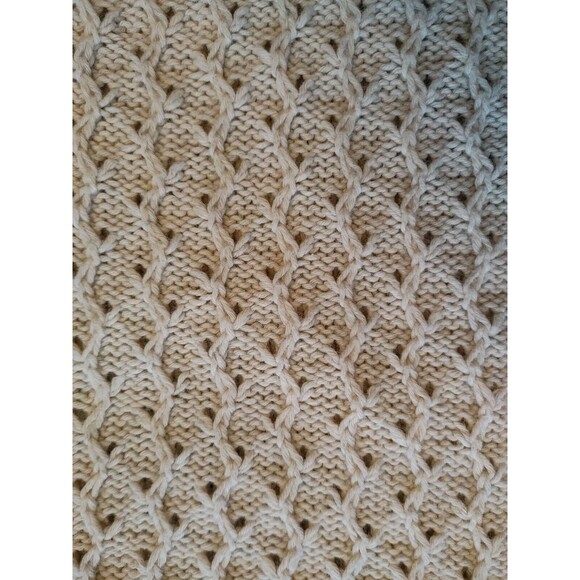 Lagenlook Vine & Leaf Pattern TALBOTS Pullover Crew Sweater SSplit WOOLBLEND XLP - Picture 2 of 9